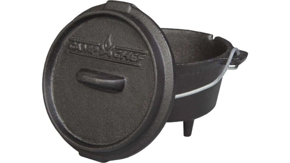 Camp Chef Seasoned Cast Iron Mini Dutch Oven 3 Camp Chef Seasoned Cast Iron Mini Dutch Oven