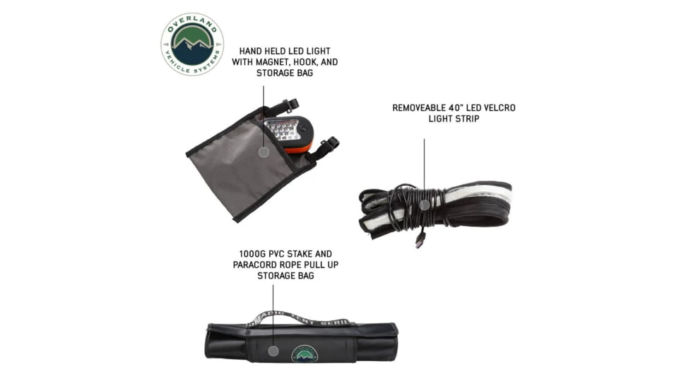 Overland Vehicle Systems N3E Nomadic 3 Extended Roof Top Tent W/ Annex 8 Overland Vehicle Systems N3E Nomadic 3 Extended Roof Top Tent W/ Annex - Image 6