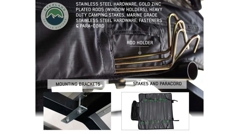 Overland Vehicle Systems Nomadic Extended Roof Top Tent - 3+ Person, 4 Season 14 Overland Vehicle Systems Nomadic Extended Roof Top Tent - 3+ Person, 4 Season - Image 12