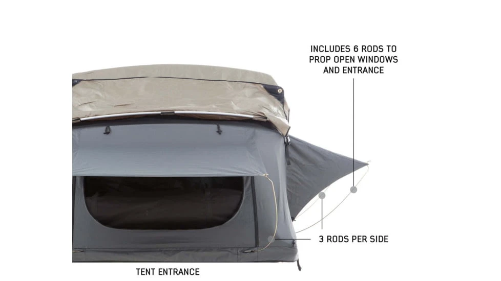 Overland Vehicle Systems Nomadic Extended Roof Top Tent - 3+ Person, 4 Season 10 Overland Vehicle Systems Nomadic Extended Roof Top Tent - 3+ Person, 4 Season - Image 8