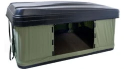TRUSTMADE Hardshell Rooftop Tent -Alps Mountaineering Shop opplanet trustmade hardshell rooftop tent black green 82 7x49x35 4in or02rt01 blackgreen av 1