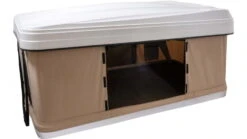 TRUSTMADE Hardshell Rooftop Tent -Alps Mountaineering Shop opplanet trustmade hardshell rooftop tent white beige 82 7x49x35 4in or02rt01 whitebeige av 10