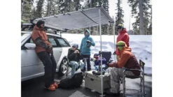 Yakima SlimShady Lightweight Roof Mounted Awning -Alps Mountaineering Shop opplanet yakima slimshady 6 5 lightweight roof mounted awning black 8007445 usage 4