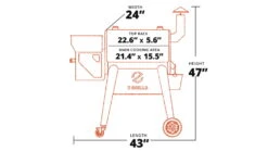 Z Grills Pioneer Wood Pellet Grill & Smoker -Alps Mountaineering Shop opplanet z grills pioneer wood pellet grill smoker black medium zpg 450b av 6